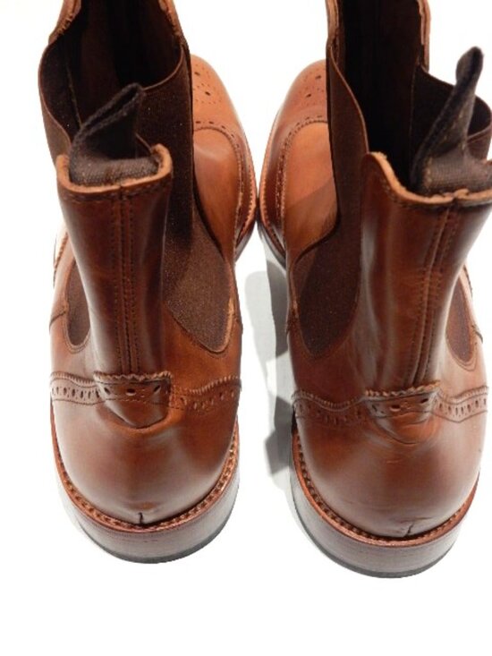 Crosby Square Caramel Wingtip Boots in EU 45 / USA 12 main image 2